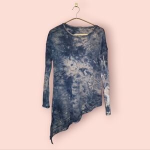 Lululemon To The Point Long Sleeve Mist Spray Dye White Lunar Rock True Navy 6